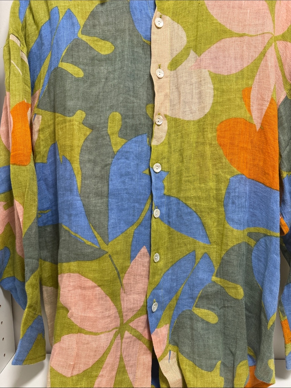 Vitamin A Multicolor Linen Floral Button-Up Shirt - NWT sz XS - Picture 14 of 16